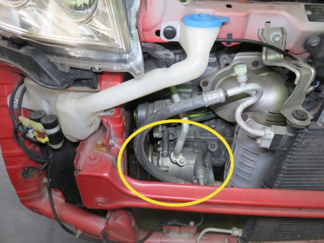 ホンダ ライフ JC1 エアコン・コンプレッサー(リビルト品)交換 呉市の