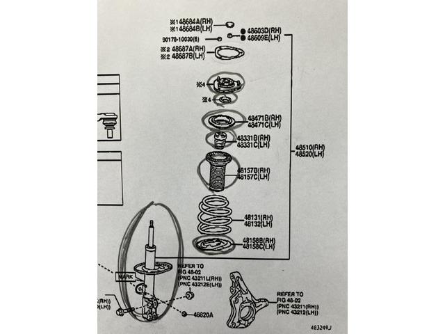 トヨタ プリウス ZVW30 フロント・サスペンション（持ち込み）交換 呉
