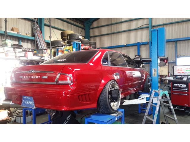 プレジデント 車高調 加工 3Dアライメント｜グーネットピット