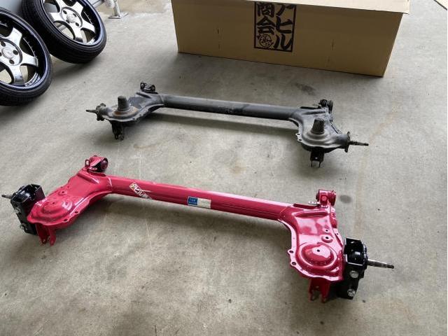 ダイハツ ミラジーノ L700S ホイール交換 アヒル商会 可変式アクスル