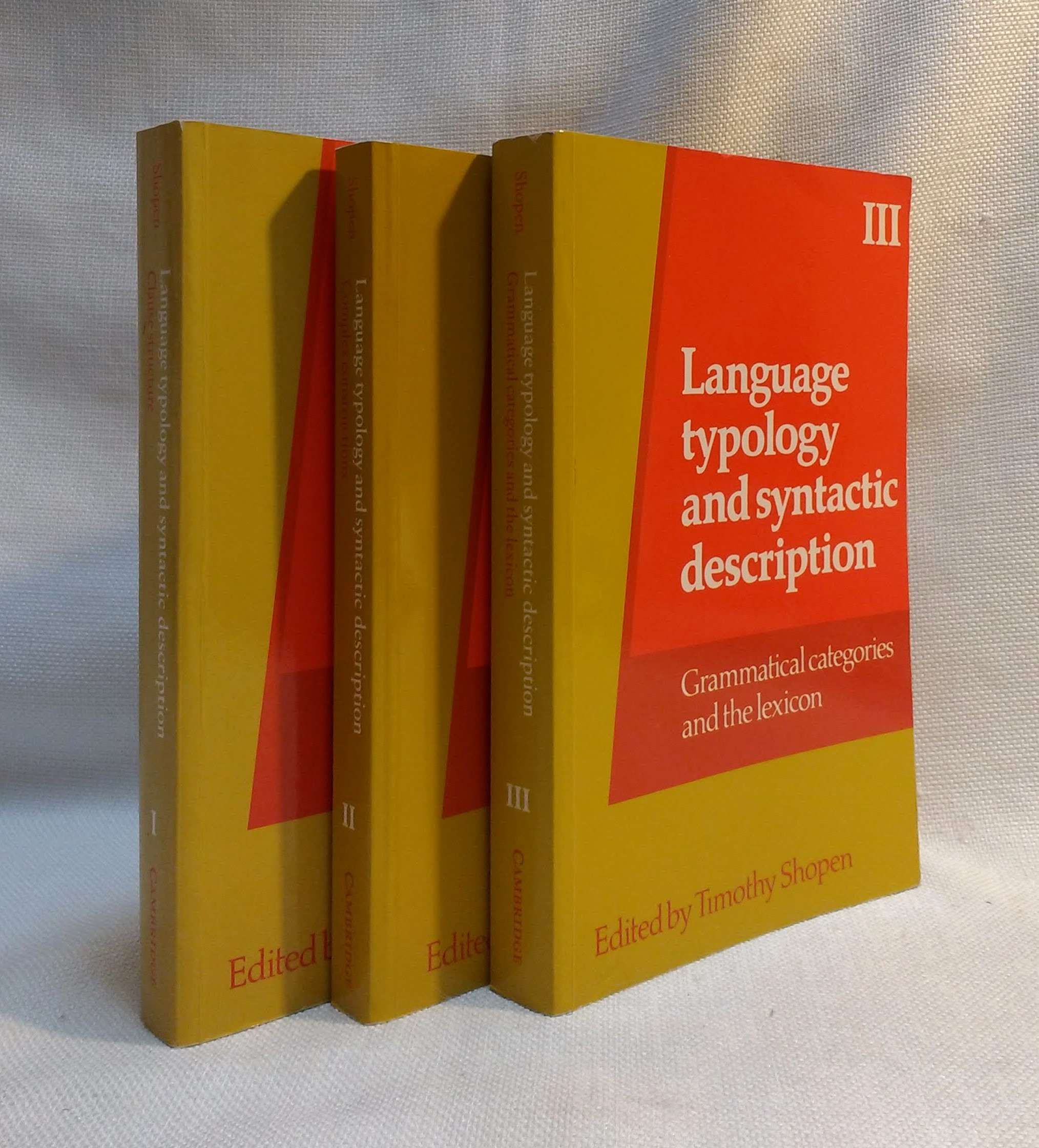 Complete in Three Volumes] Language Typology and Syntactic