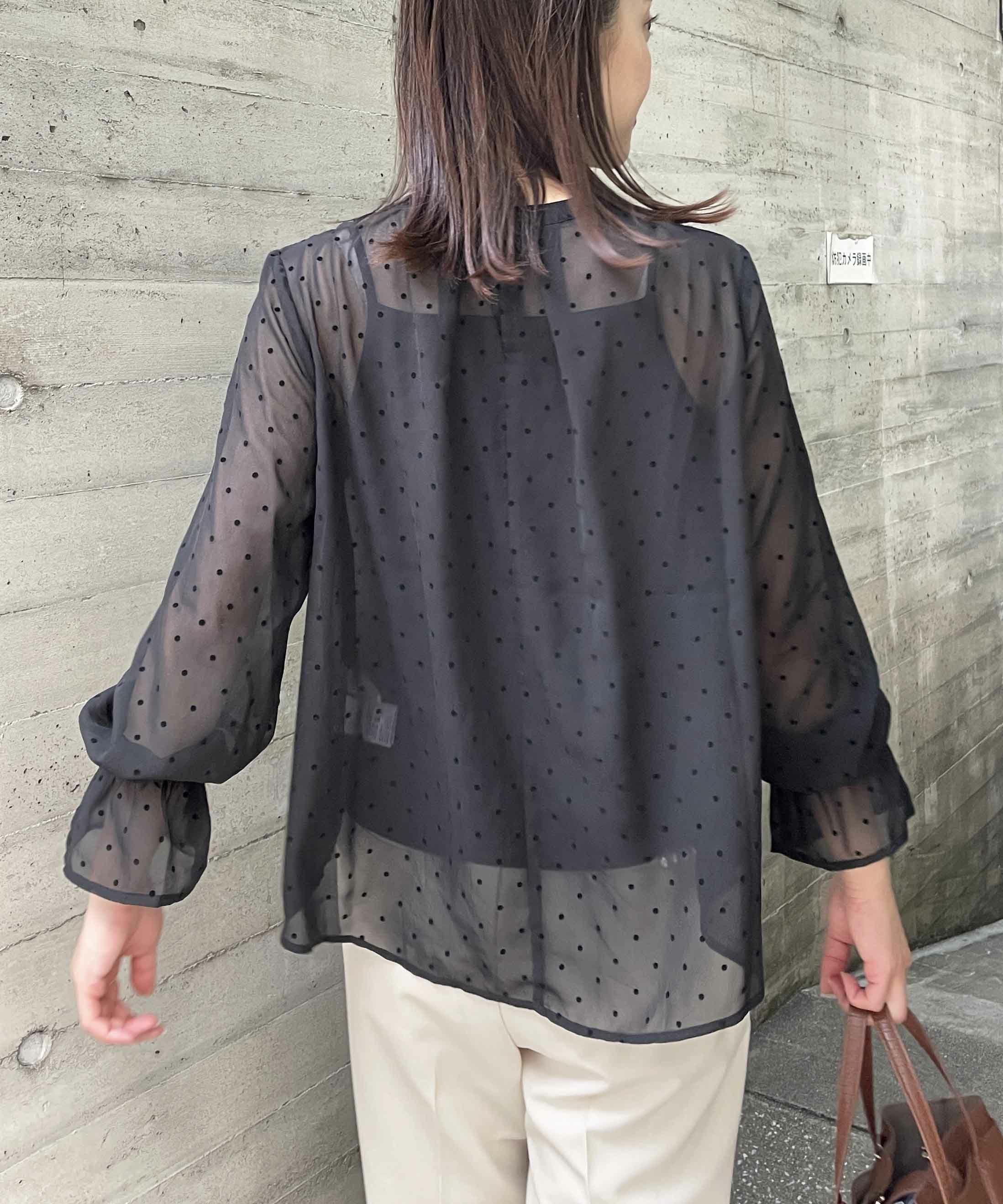 フロッキードットシアーボウタイブラウス | PICCIN (ピッチン) 公式通販