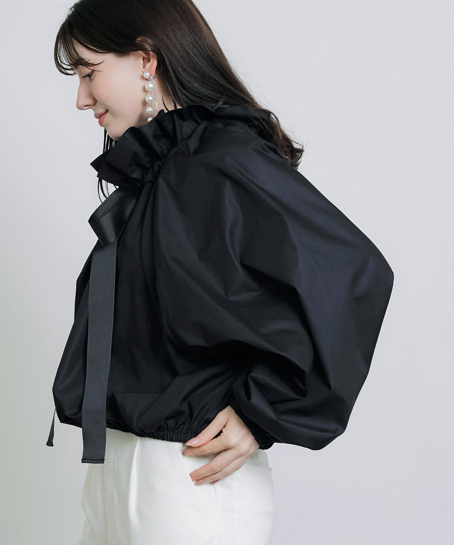 ビッグカラーグログランリボンブラウス | PICCIN (ピッチン) 公式通販