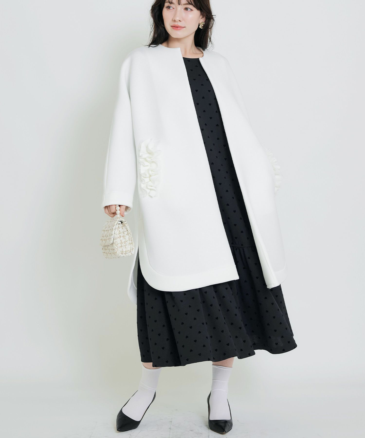 ハート柄フロッキーワンピース | PICCIN (ピッチン) 公式通販