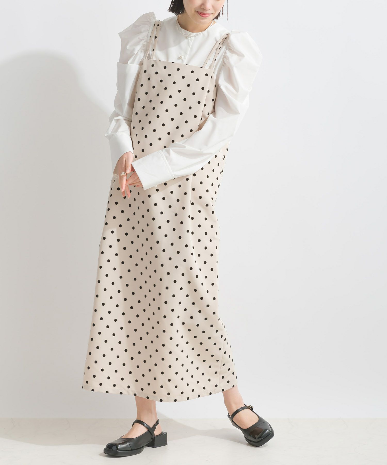 フロッキードットロングキャミワンピース | PICCIN (ピッチン) 公式通販