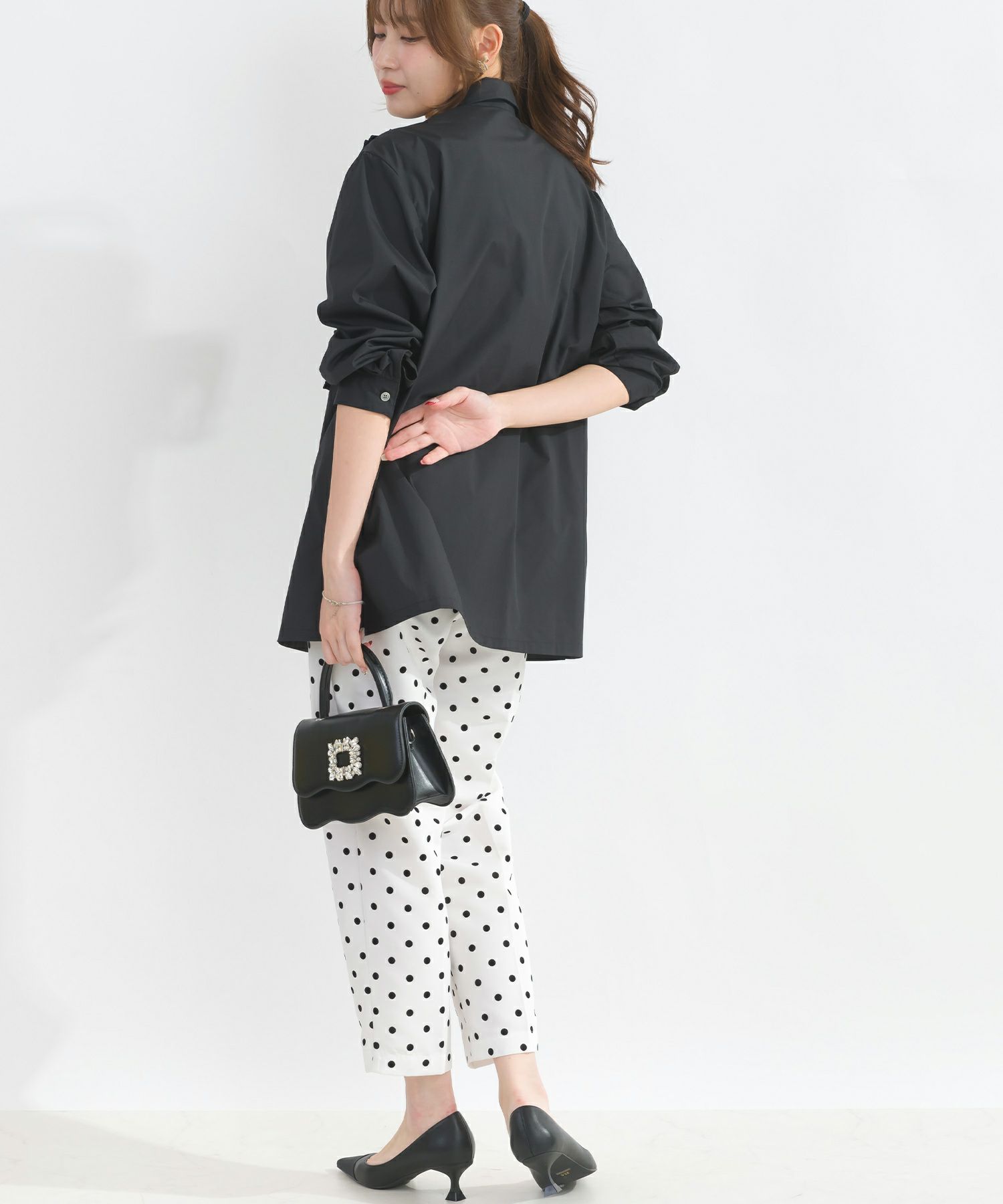 襟取り外し2wayフリルロングシャツ | PICCIN (ピッチン) 公式通販