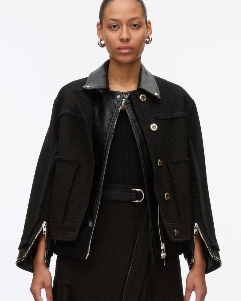 3.1 Phillip Lim Tweed Moto Jacket size M by 3.1 Phillip Lim - Pickle