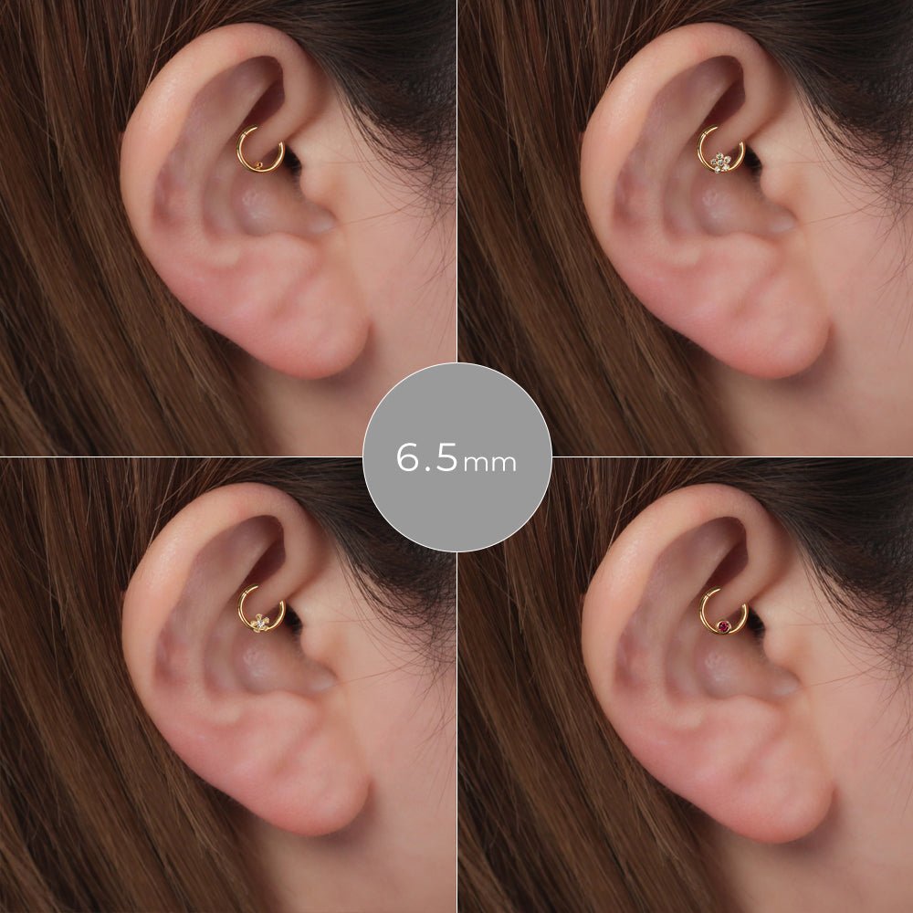 好みのピアスパーツを付け替えられる フープピアス│K18ゴールド