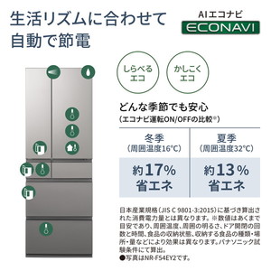 PANASONIC NR-F54EY2-S シルバー [冷蔵庫 (542L・フレンチドア