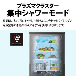 SHARP SJ-PW37P-H ダークアッシュグレー [冷蔵庫(374L・左右フリー