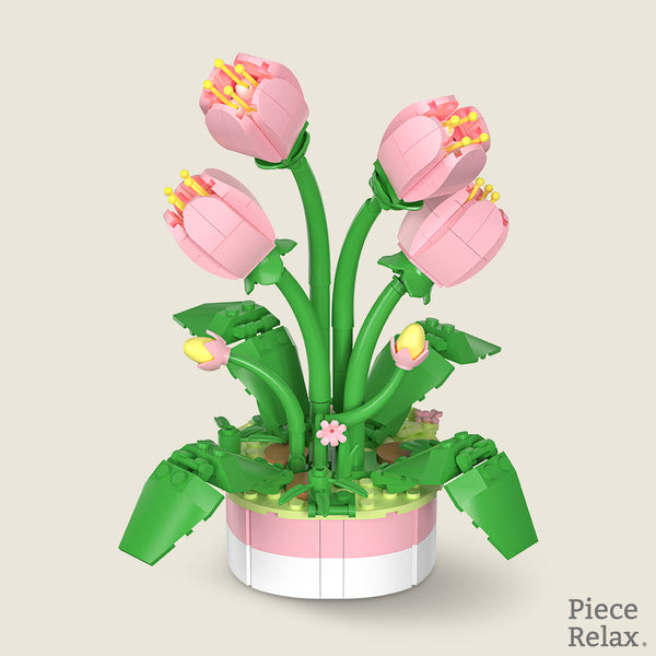 PieceRelax - KZ1030 - Mini Bricks Potted Flower - Tulip
