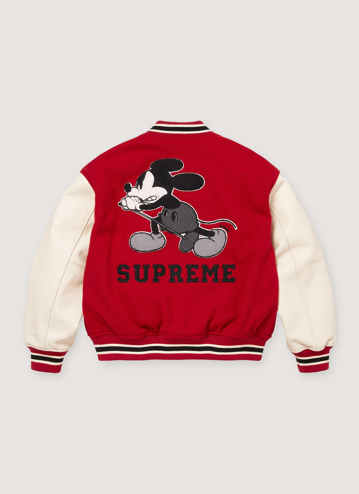 Supreme Number (N)ine Mickey Mouse Varsity Jacket Red – PIECES