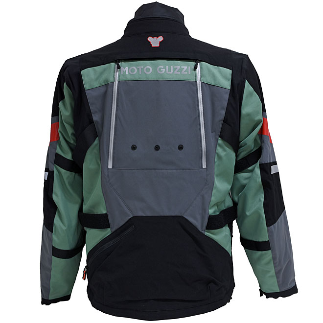Moto Guzzi 3ピースアドベンチャージャケット（グリーン/グレー