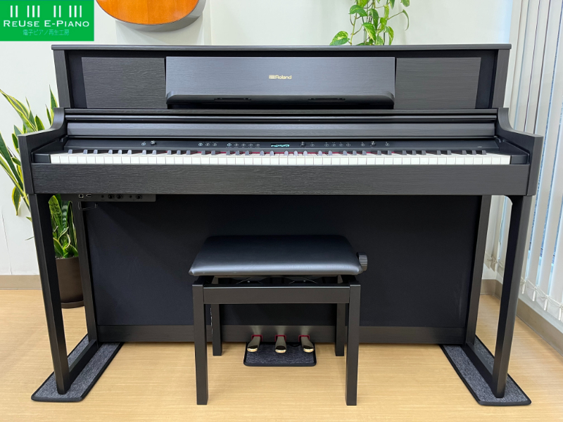 Roland LX705GP-KR 19年製 中古 電子ピアノ 木製鍵盤 KURO 黒木目調