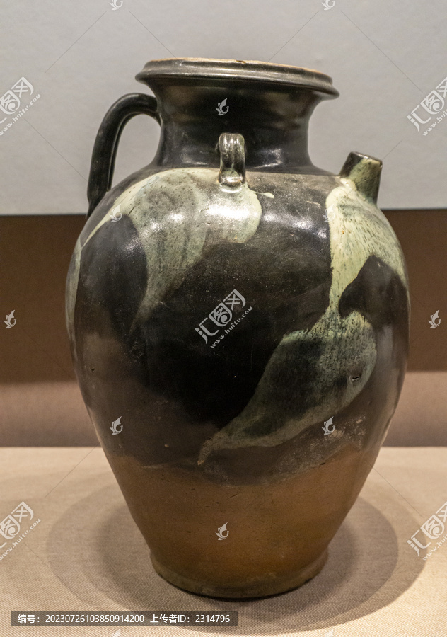 窯变大壺。花器。華道具。手造。戰前。名作家「北大路魯山人」。茶室