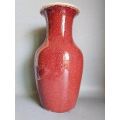 清乾隆红釉罗汉瓶-红釉瓷-7788收藏