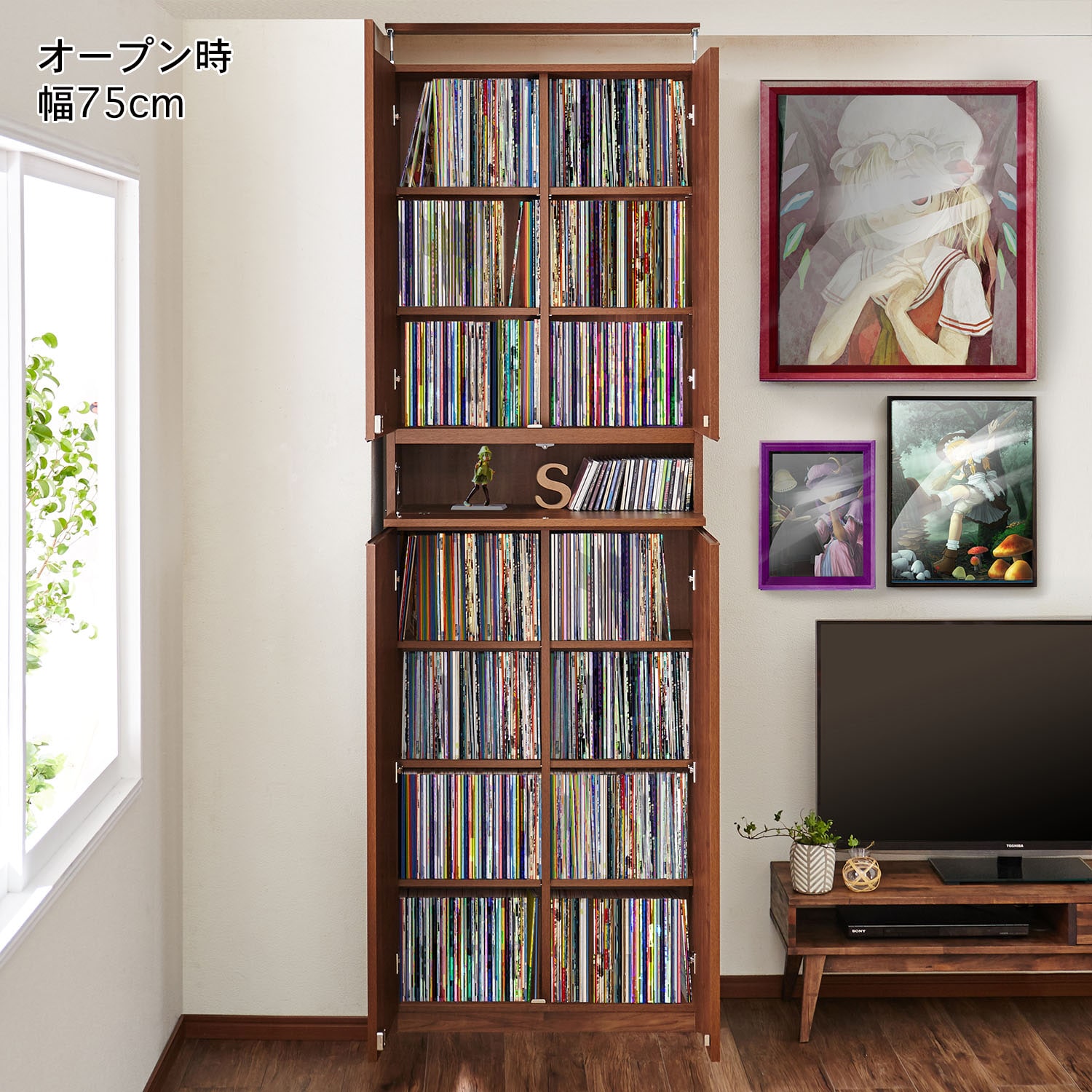 大量収納！まるで造り付け家具のような同人誌ラック（本棚/書棚/ブック