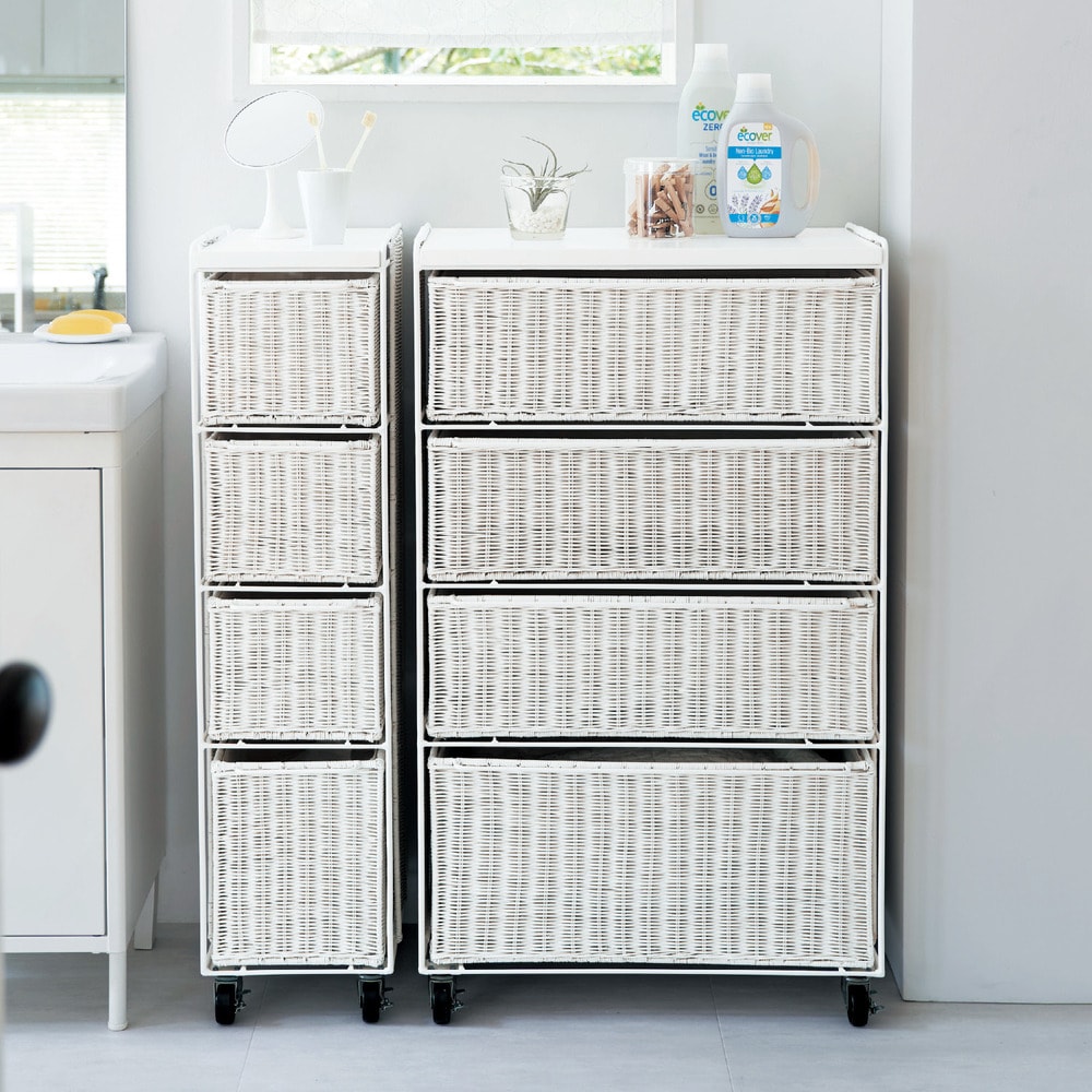 ラタンランドリーチェスト （洗面所収納/隙間収納）｜通販のベルメゾン