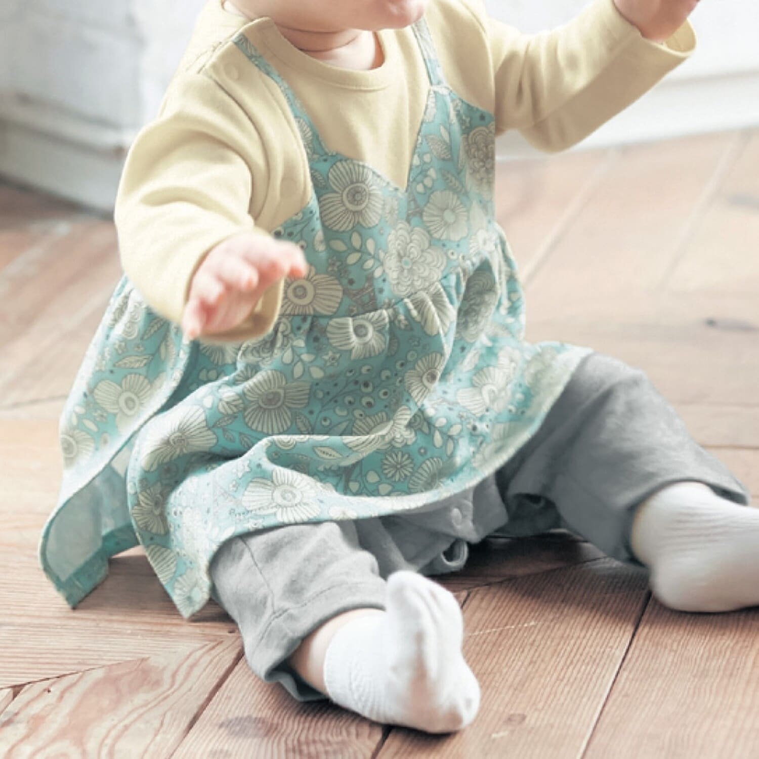 重ね着風ロンパース「ミニラボ」【ベビー服】【女の子】の通販