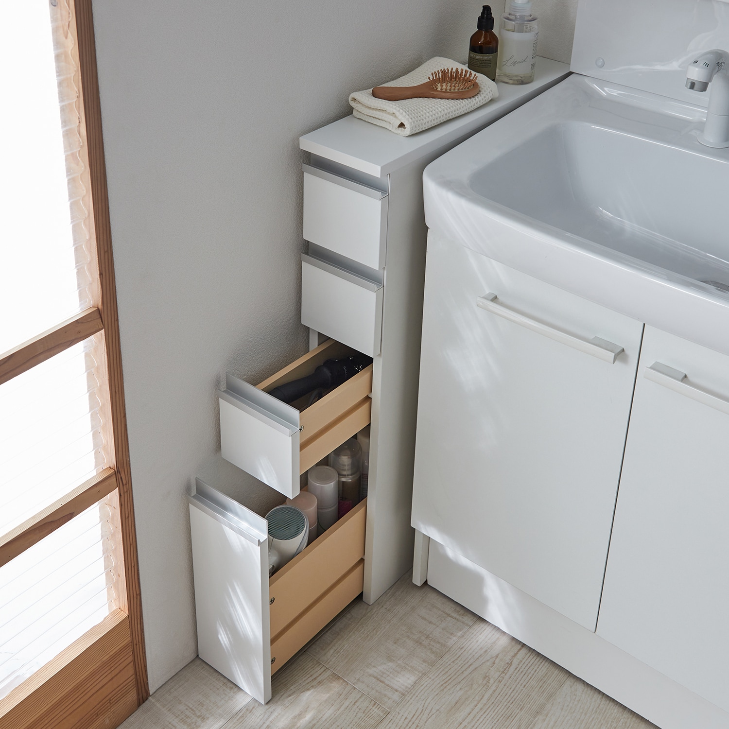 サイズが選べる隙間サニタリーチェスト（洗面所収納/隙間収納）｜通販