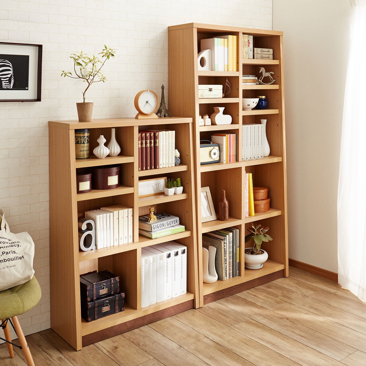 頑丈棚板のシンプル本棚・オープンラック（本棚/書棚/ブックシェルフ