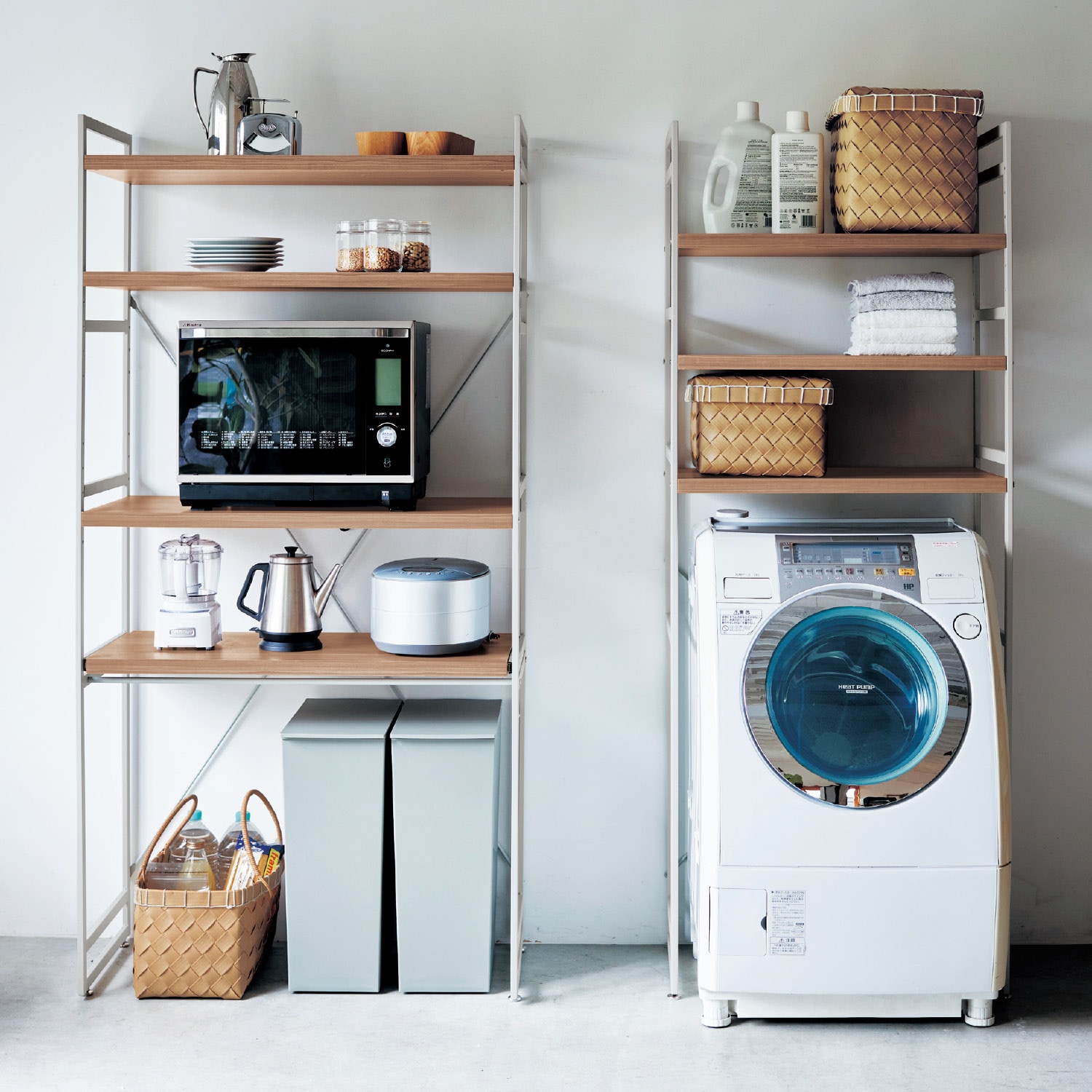 すっきりみえるにこだわったランドリーラック（ランドリーラック/洗濯