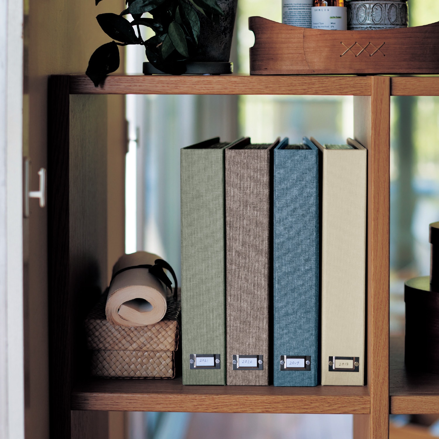 生地張り表紙の400枚収納写真アルバム（育児日記/ベビーアルバム