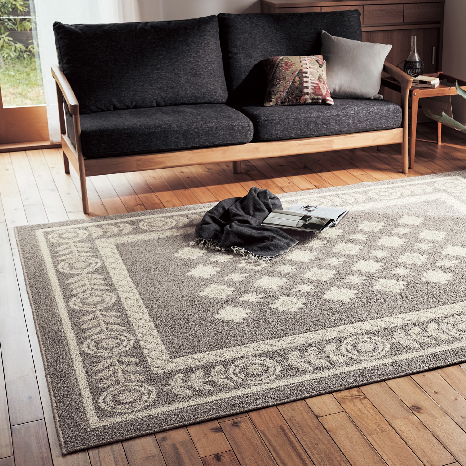 綿混洗える防ダニ・抗菌ラグ[日本製]（ラグ）｜通販のベルメゾンネット