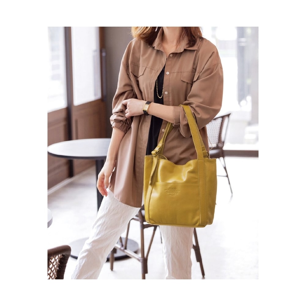 本革ダブルリングトートバッグ【A4対応】［日本製］(ダコタ/Dakota