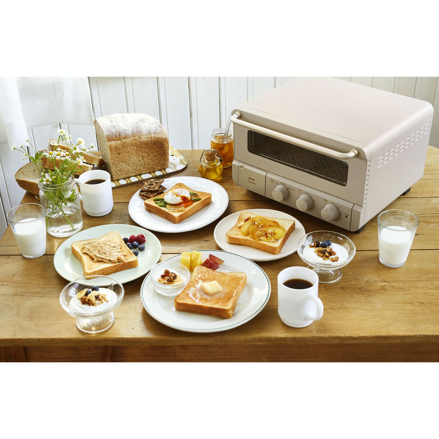 スチーム＆ベイクトースター 【スチーム機能でサクフワ食感 4枚同時に