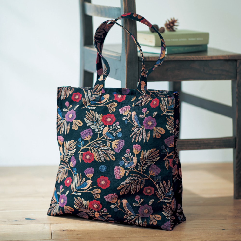 トートバッグ トートバック＆スマホショルダー 薔薇 手描き