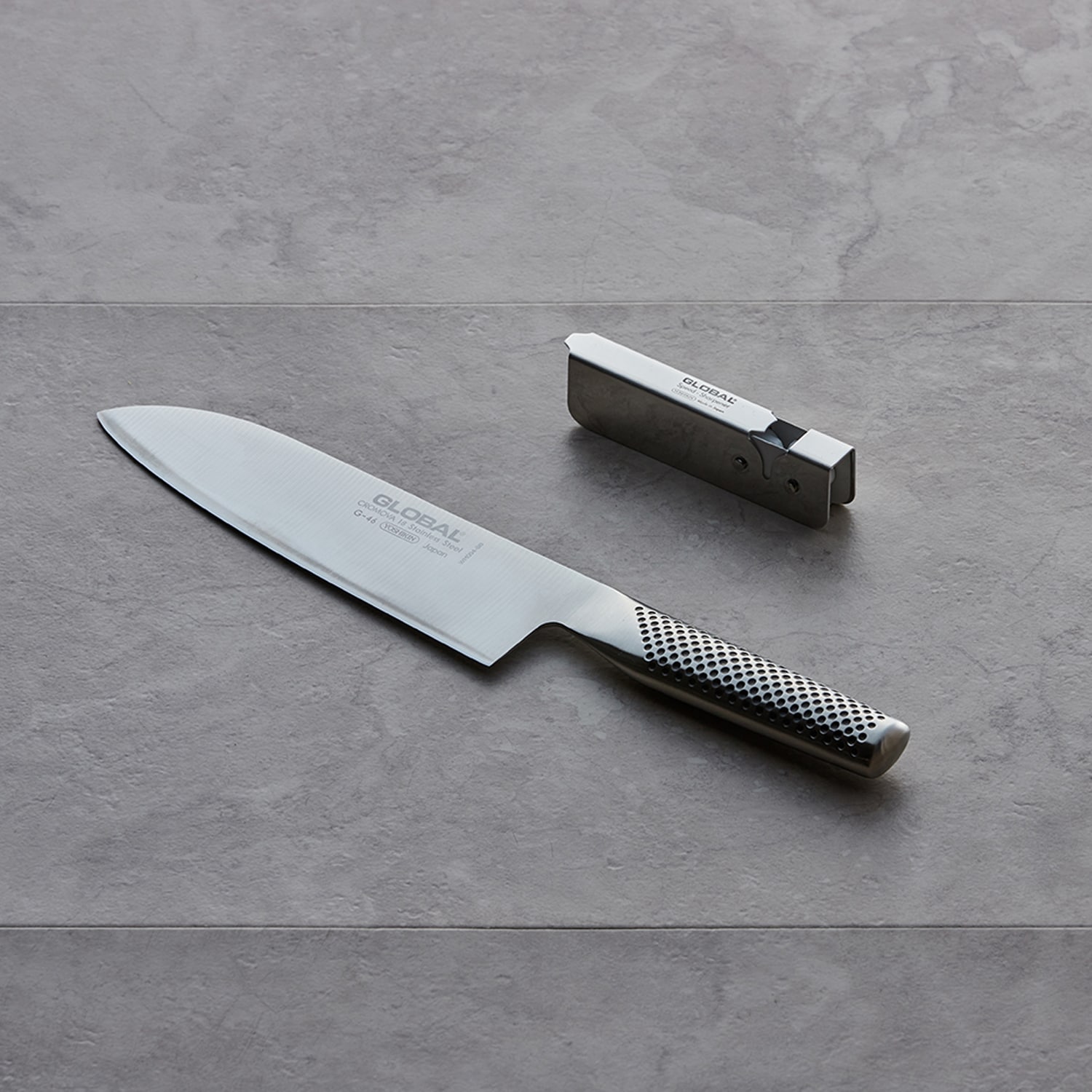 GLOBAL オールステンレスの三徳包丁2点セット(グローバル/GLOBAL