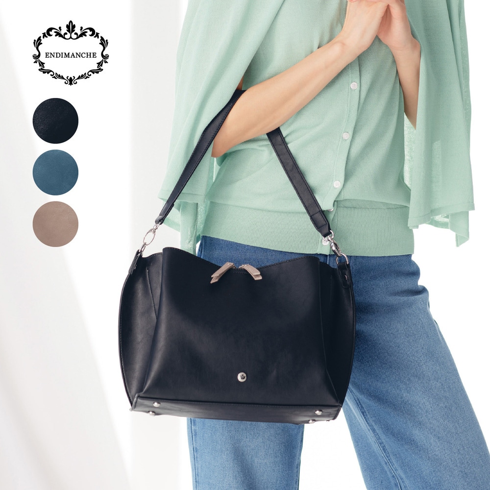 2月19日再値下げ】 外ポケットが充実したショルダーバッグ(2WAY