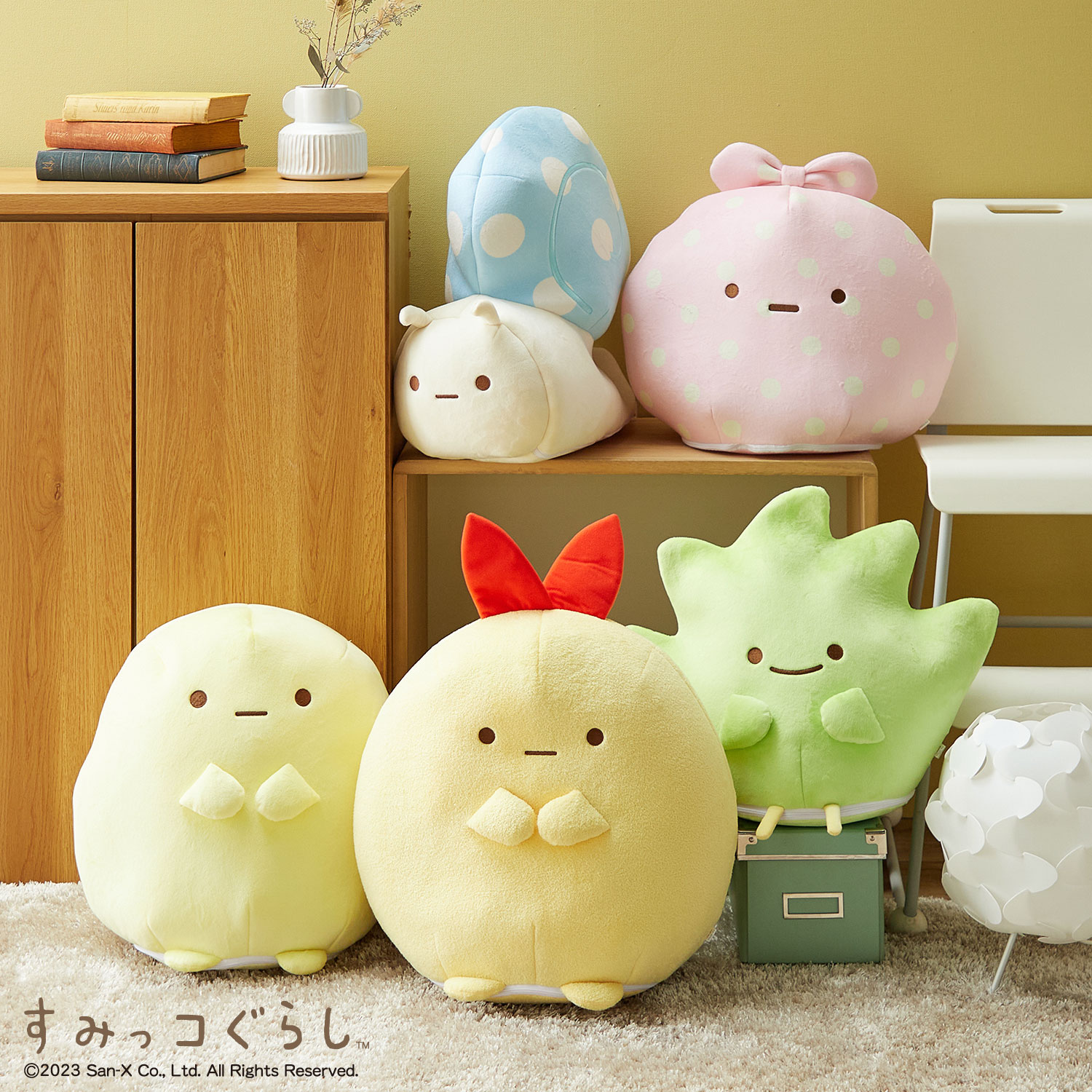 ベルメゾン、「すみっコぐらし」の“布団収納ぬいぐるみ”が大きくて