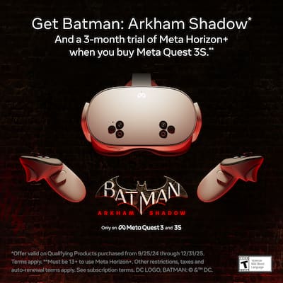 Quest 3S 128GB — Get Batman: Arkham Shadow and a 3 Month Trial of