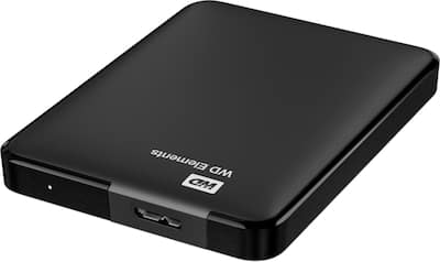 WD Elements 2TB External USB 3.0 Portable Hard Drive Black