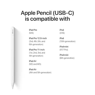 Apple Pencil (USB C) White MUWA3AM/A - Best Buy