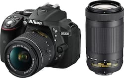 Nikon D5300 DSLR Camera with AF P VR DX 18 55mm and AP P DX 70