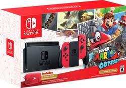 Nintendo Switch 32GB Super Mario Odyssey Edition Bundle Red Joy