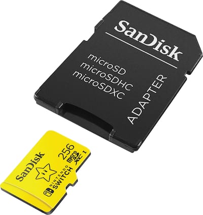 SanDisk 256GB microSDXC UHS I Memory Card for Nintendo Switch 1