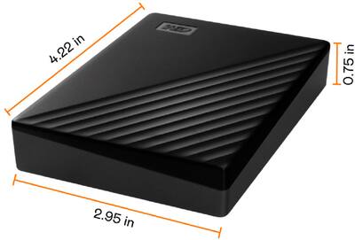 WD My Passport 5TB External USB 3.0 Portable Hard Drive Black