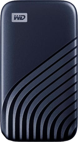 WD My Passport 1TB External USB Type C Portable SSD Blue