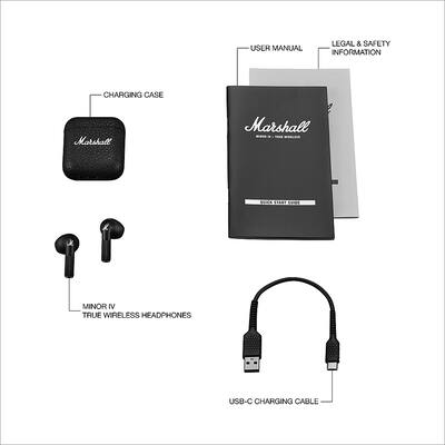 Marshall Minor IV True Wireless In Ear Bluetooth Earbuds with