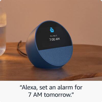 Amazon Echo Spot (2024 release), Smart alarm clock with vibrant