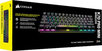 CORSAIR K70 Pro Mini Wireless 60% RGB Mechanical Cherry MX SPEED