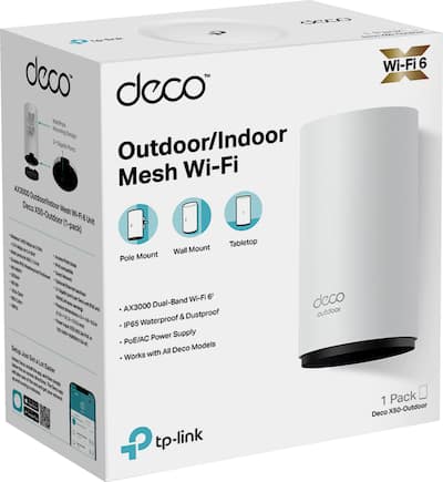 TP Link Deco X50 Outdoor AX3000 Dual Band Mesh Wi Fi 6 Router