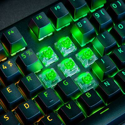 Razer BlackWidow V4 Pro Full Size Wired Mechanical Green Clicky