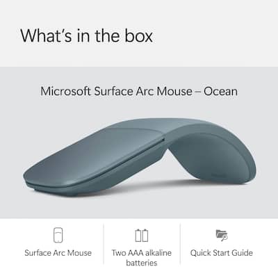Microsoft Surface Arc Bluetooth BlueTrack Ambidextrous Mouse for
