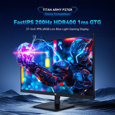 Titan army P27GR 27 Inch 2K QHD Gaming Monitor, 1ms GTG, 200Hz