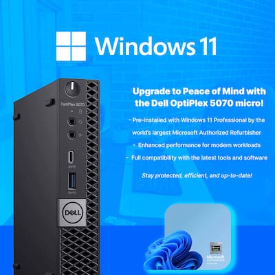 Dell OptiPlex 5070 Micro Computer | Octa Core Intel i7 (2.0) | 8GB